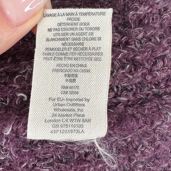 Free People People Long Sleeve Cowl Neck Dylan Tweedy Pullover Sweater Size M - Picture 7 of 7